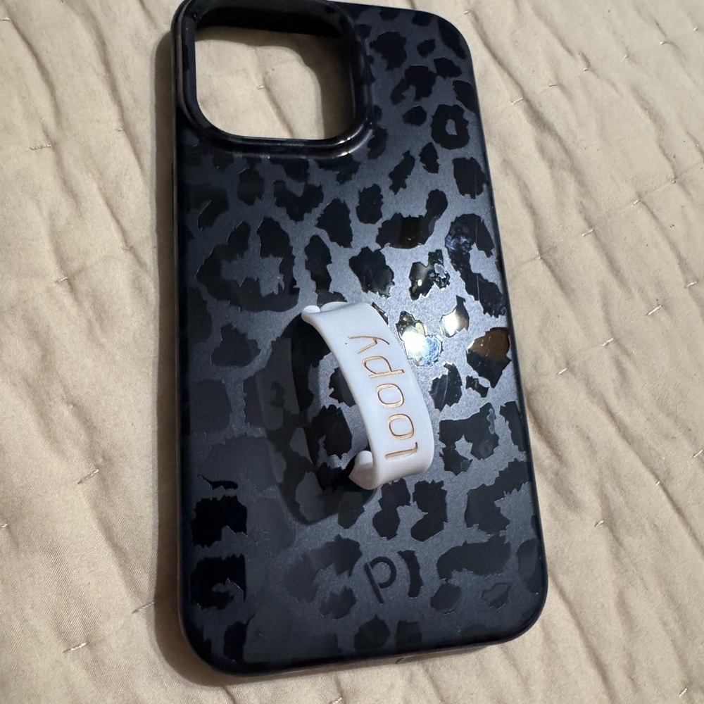 Loopy Case Black Leopard Phone Case for IPhone 15 plus - Picture 2 of 3